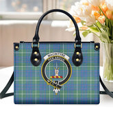 MacIntyre Hunting Ancient Tartan Crest Leather Handbag